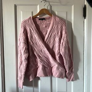 Light pink cross body sweater